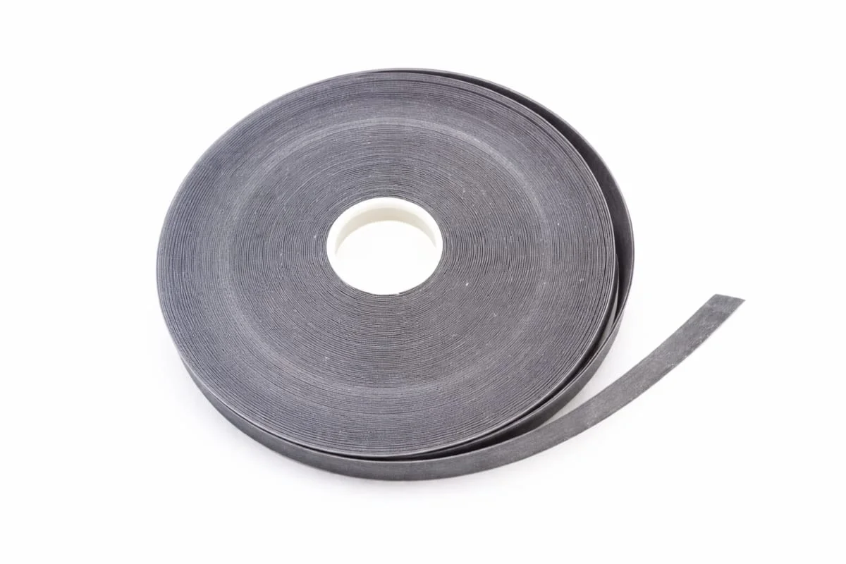 I524 Picanol Black Velvet Roll Covering, Self-Adhesive, 28mm Wide