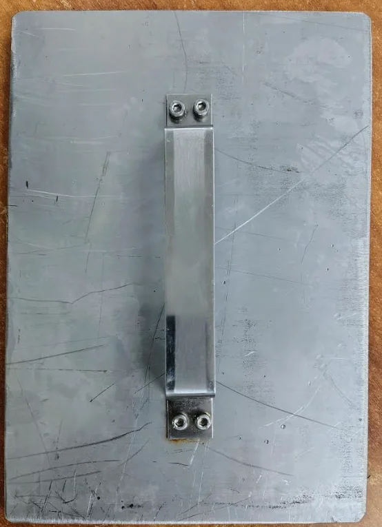 Jet Box Cover 220mm X 155mm X 1.5mm, MOC: SS 304 Handle Moc: SS202 view 2