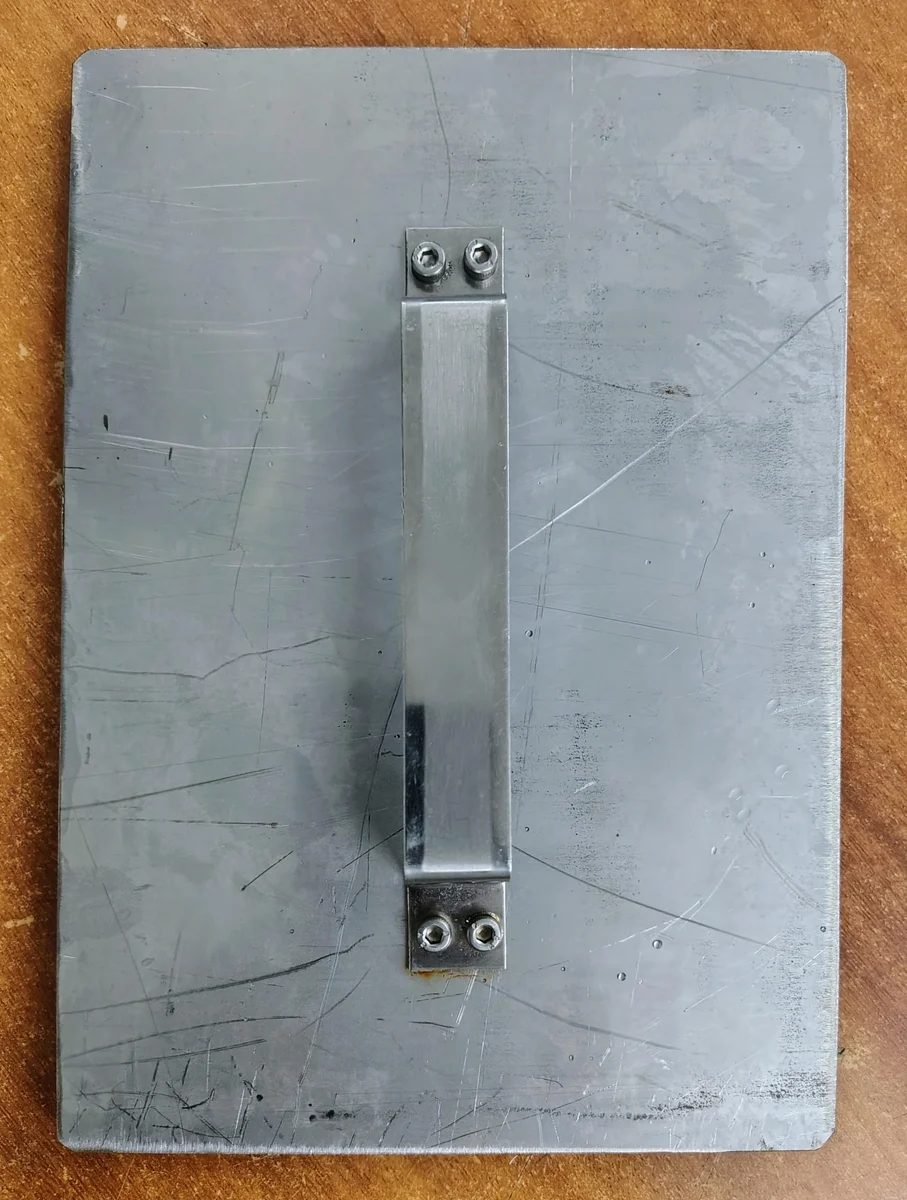 Jet Box Cover 220mm X 155mm X 1.5mm, MOC: SS 316,Handle Moc: SS202 view 2