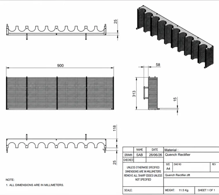 Quench Rectifier for Spinning 1, Width 900mm view 4