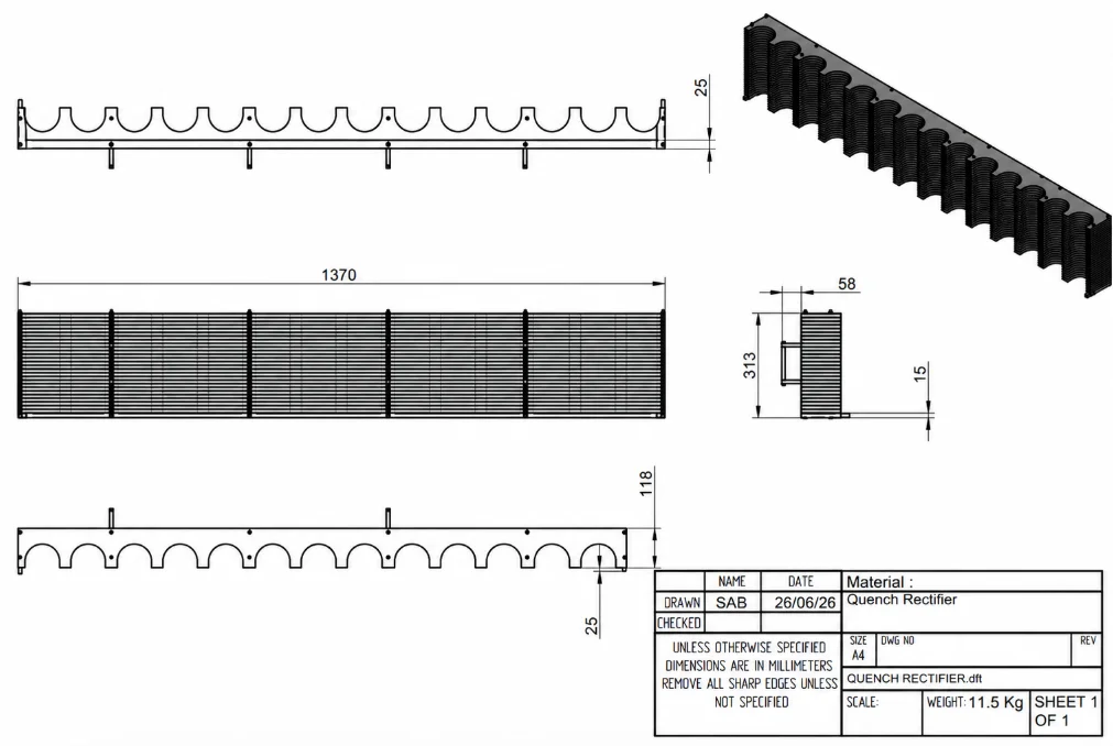 Quench Rectifier for Spinning 2, Width 1370mm view 3