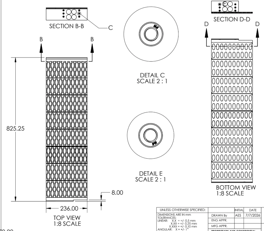 Positive Bus Bar Assembly 12 Layor Laminated MOC: ETP Copper view 3