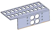 1002482 Busbar Size 236 x 178 x2.5mm  (Laser Cutting & Bending & Sulfamate Treatment with Silver Plating))