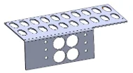 1002479CPR Busbar Size 236 x 179 x2.5mm (Laser Cutting & Bending Smooth Finish)