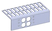 1002480CPR Busbar Size 236 x 182 x2.5mm  (Laser Cutting & Bending &  Smooth finish)