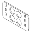 1002464 Interlocking Bus Bar (Laser Cutting and Pure Silver Plating) view 1