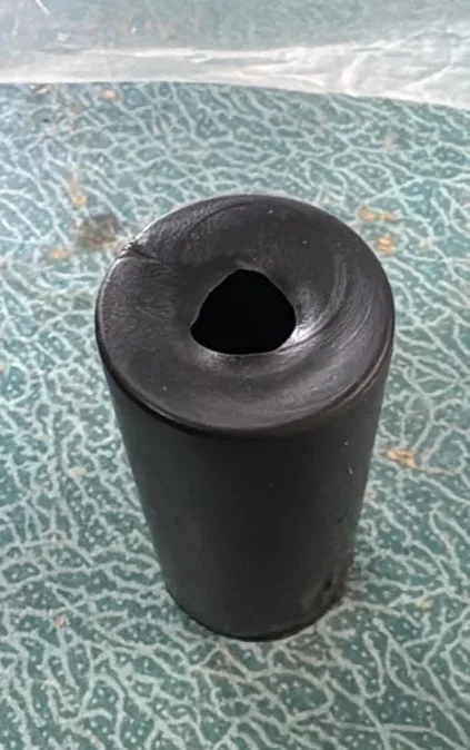 Plastic piece OD 20 mm x 19 mm Length 45 mm