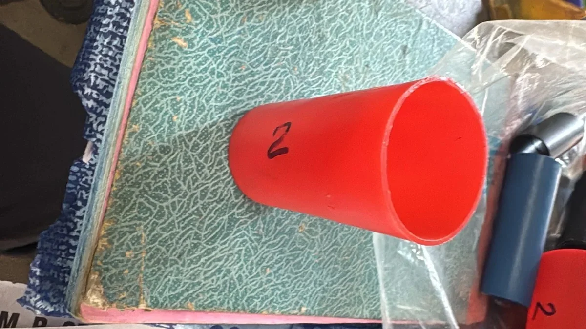 Plastic Piece OD 26 mm x 24 mm Length 68 mm