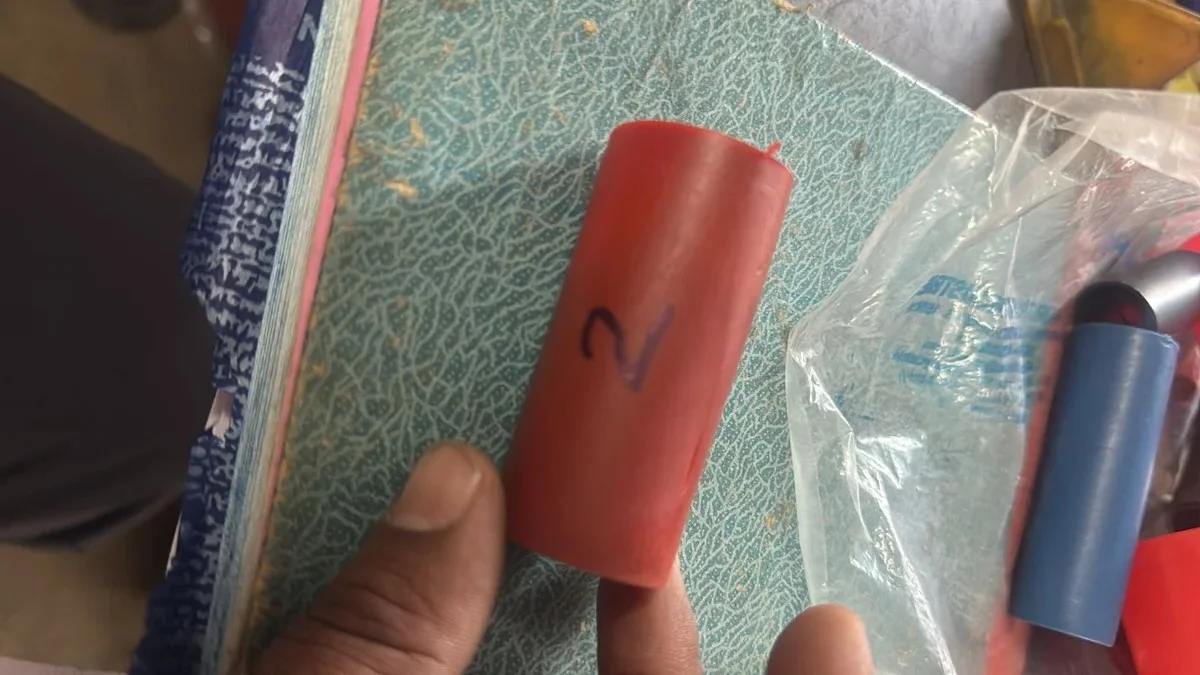 Plastic Plastic piece OD 26 mm x 25 mm Length 67 mm