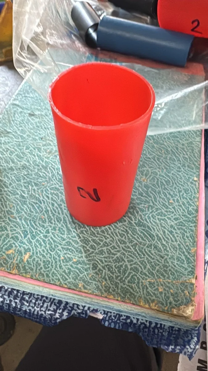 Plastic Piece OD 38 mm x 36 mm Length 72 mm