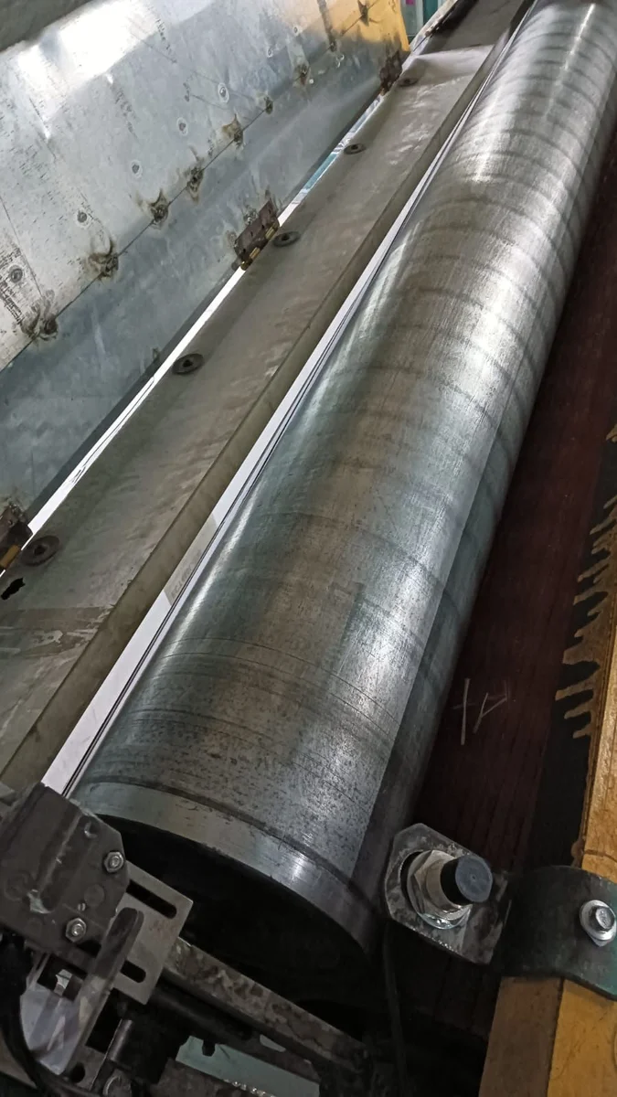 Hard Chrome Plating on your MS Roller Ø172 mm × 2720 mm working width (Total Length 2990mm)