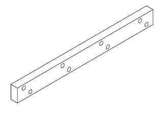 BUSBAR_ 1 X .5 X 10.500 IN P.No. 1002710 (Copper part with Sufamate Coating and Tin Plating) view 2