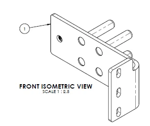 1002808 BUSBAR CONN ASY Bus Bar Plate Assly and Support Plate (Copper part with Sufamate Coating and Tin Plating) view 2