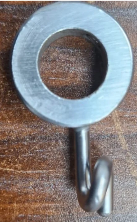 PIG TAIL FOR HSS AS PER DRAWING. CROME PLATING 15 MICRON THICKNESS. HARDNESS UPTO 980 BHN.