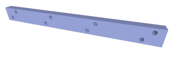 BUSBAR_ 1 X .5 X 10.500 IN P.No. 1002710 (Copper part with Sufamate Coating and Tin Plating) view 1