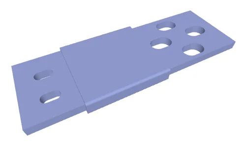 CONN BUSBAR ONLY P.No.1002797(Copper part with Sufamate Coating and Tin Plating) view 1