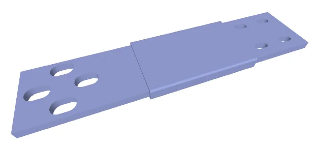 CONN BUSBAR WITHOUT INSULATION 3 P.No.1002796 (Copper part with Sufamate Coating and Tin Plating) view 1
