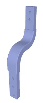 POSITIVE CONNECTOR BUSBAR WITHOUT INSULATION P.No.1002802 (Copper part with Sufamate Coating and Tin Plating) view 1