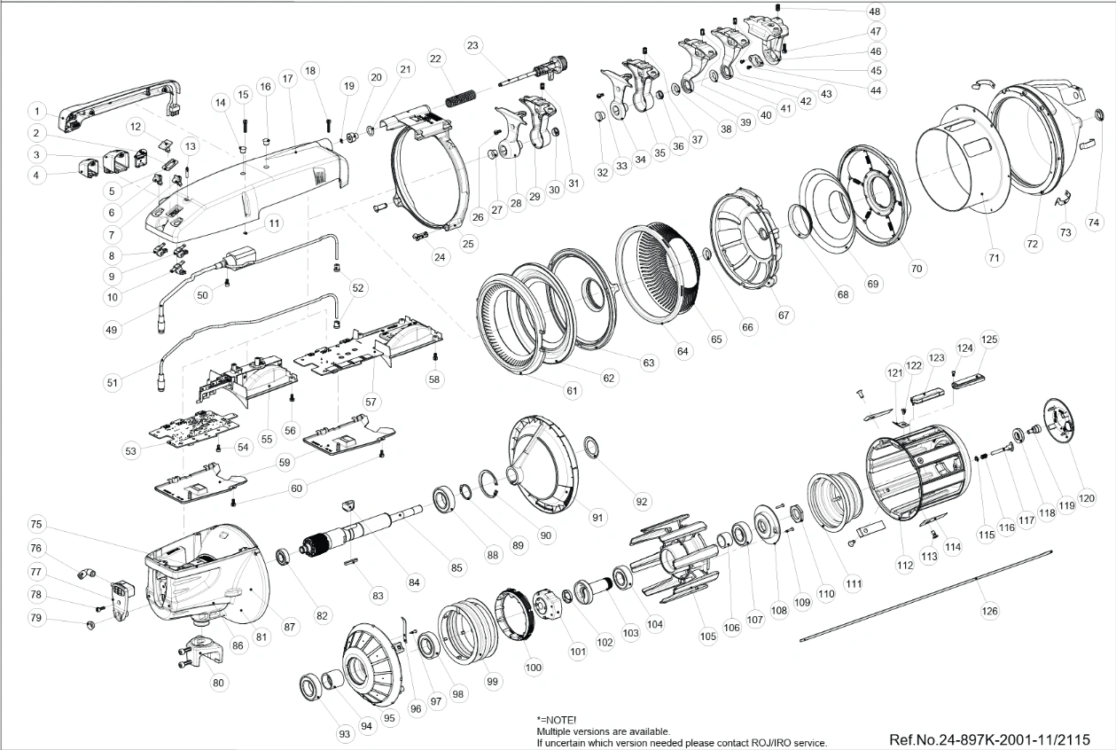 Air Valve For threading, Polished Eyelet, Cover with Eyelet, Cover with Polished Eyelet POS 77 for Prewinder X3 ROJ view 3