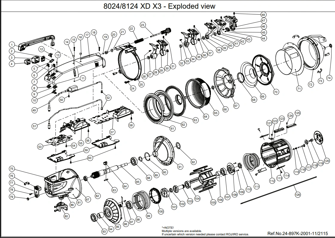 Quick Release Assembly Kit POS 20 For Prewinder X3 ROJ P.art.no - 24-0718 view 2