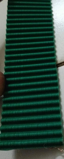 Timing Belt 40mm PU Back side White Front Green colour Teeth (Imported) For sewing view 4
