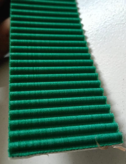 Timing Belt 40mm PU Back side White Front Green colour Teeth (Imported) For sewing view 3