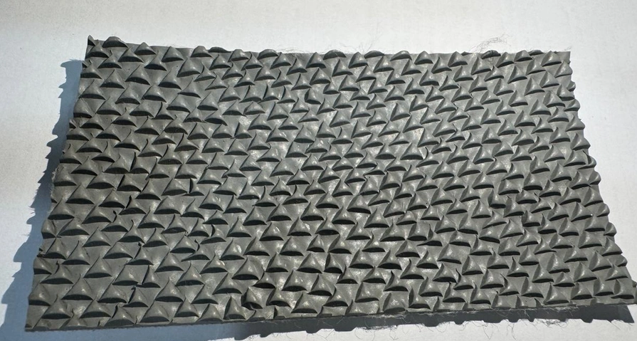 Synthetic Fillet Crocodile type ZIGZAG Emery Smooth Top point Grey colour 50 mm width SC-SEGZIG view 2