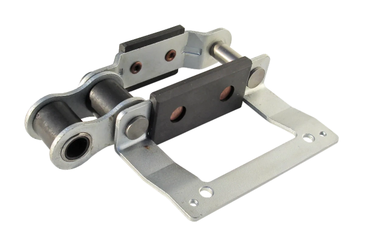 Transport Chain With Synthetic Sliding Pads & Synthetic Bushes (Vertical) (4 holes) (Lubrication Free) For Monfort Stenter Machine Parts