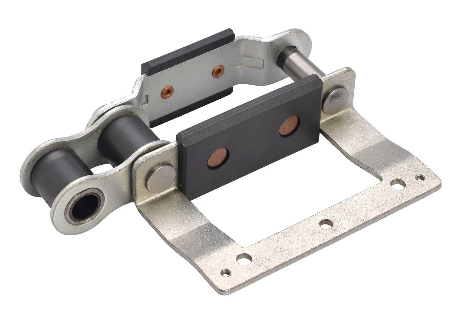 Transport Chain With Synthetic Sliding Pads & Synthetic Bushes (Vertical) (5 holes) (Lubrication Free)