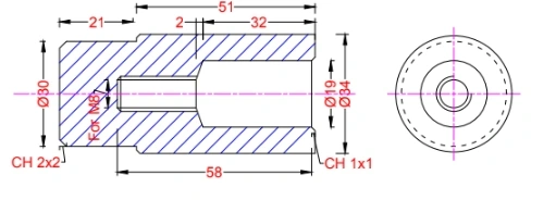 Adaptor Pin (Drg-TG-BUD-TBT-UM-323) for SZ