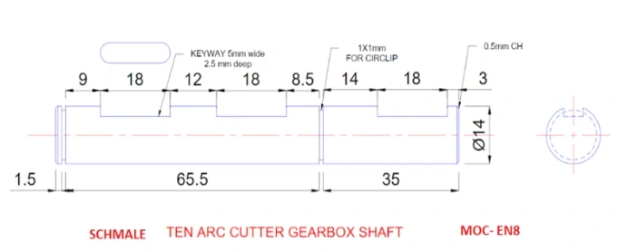 Ten Arc Grbx Shaft TG-BUD-TBT-UM-357
