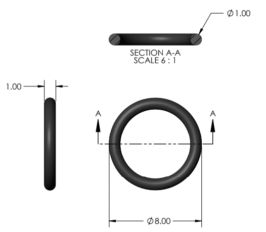 O Ring (BA312529) Drg-SR-2492