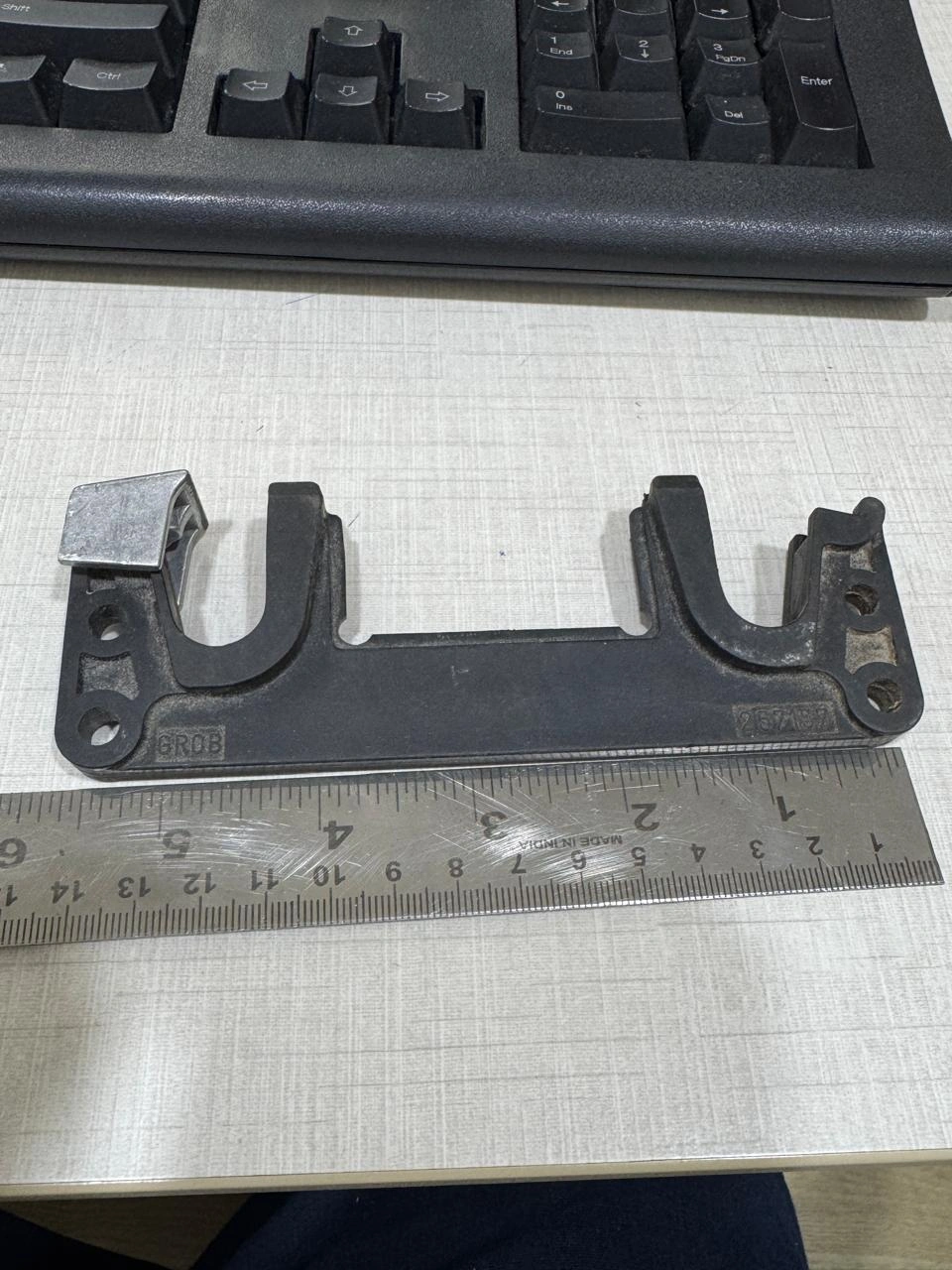 WSM Bracket with both side allum locking pattern Groz part no 257157 Long 140 mm Long