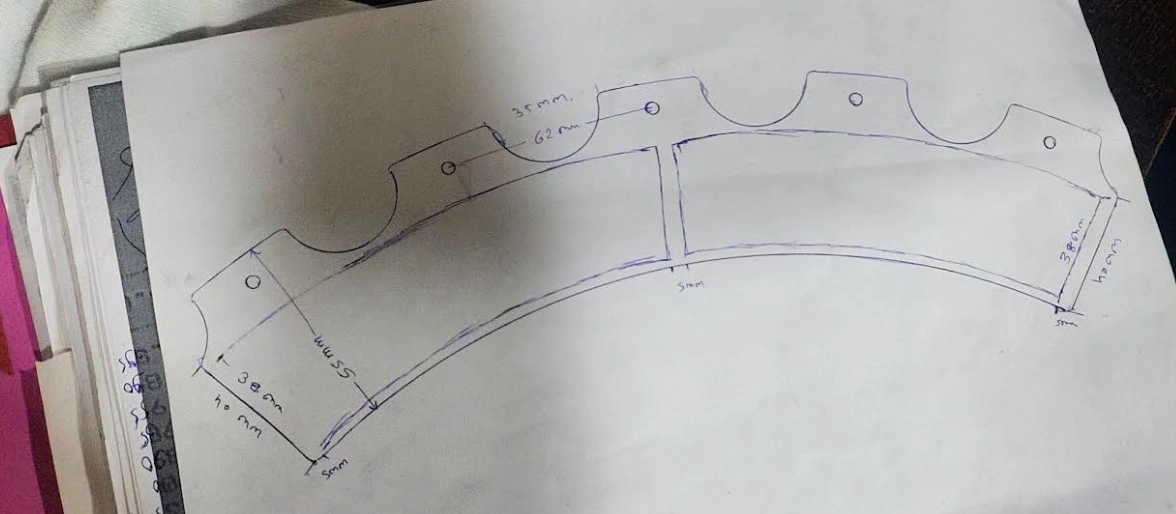 Expander Clutch Brake Pad (Auto Tin) view 3
