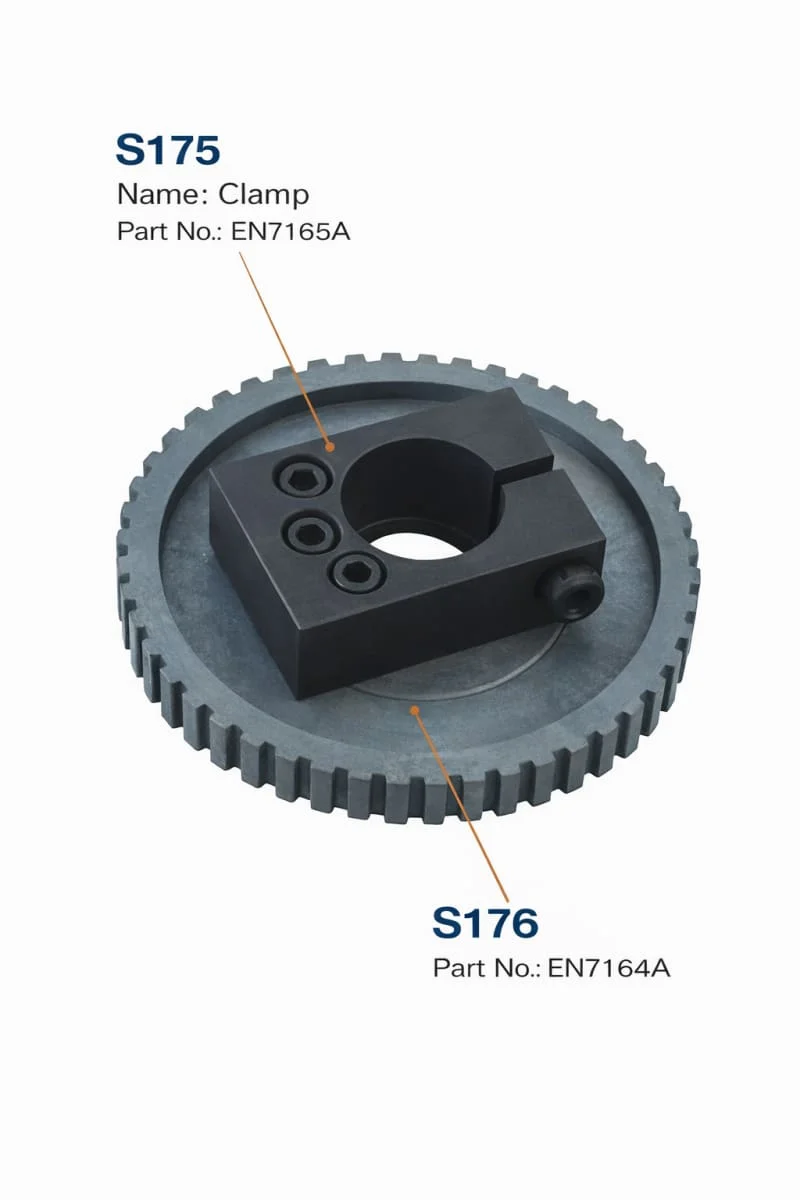 PRECISION MACHINED GEAR AND CLAMP