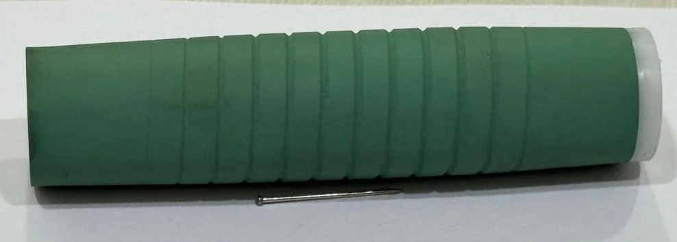 Rubber Barrel 100mm with Sleeve Big Grooved for Picanol (LH) view 1