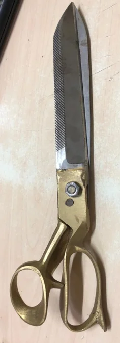 Scissor 12 Inch With Thumb Support Heavy Duty Brass Handle