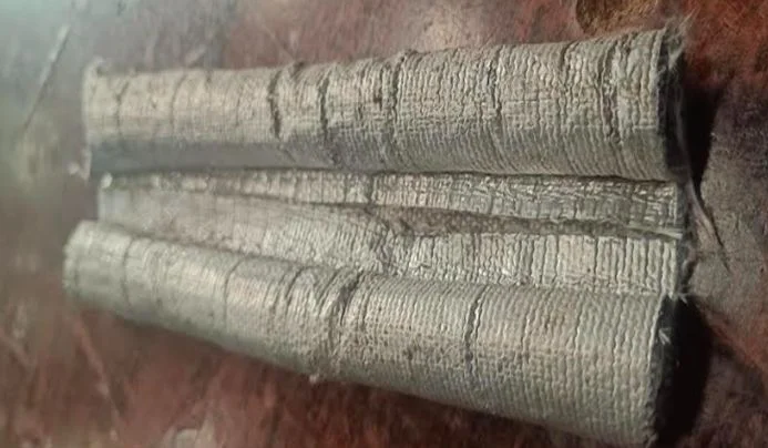SYNTHETIC SEALING PROFILE PART NO. SCSP4 -75 MM WIDTH, 25 MM + 25 MM BALOON WITH SS COIL INSERTED INTER LOCKING, TYPE 4 LAYER TEMPERATURE RESISTANCE PROFILE, TEMPERATURE RESISTANCE 400 °C (Double Bloon) view 2
