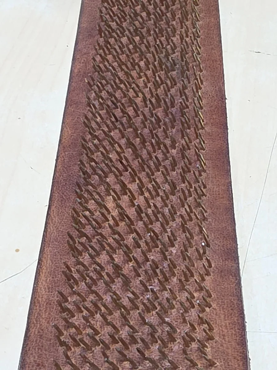 Leather Fillet Coarse (Copper Coated Nails) view 1
