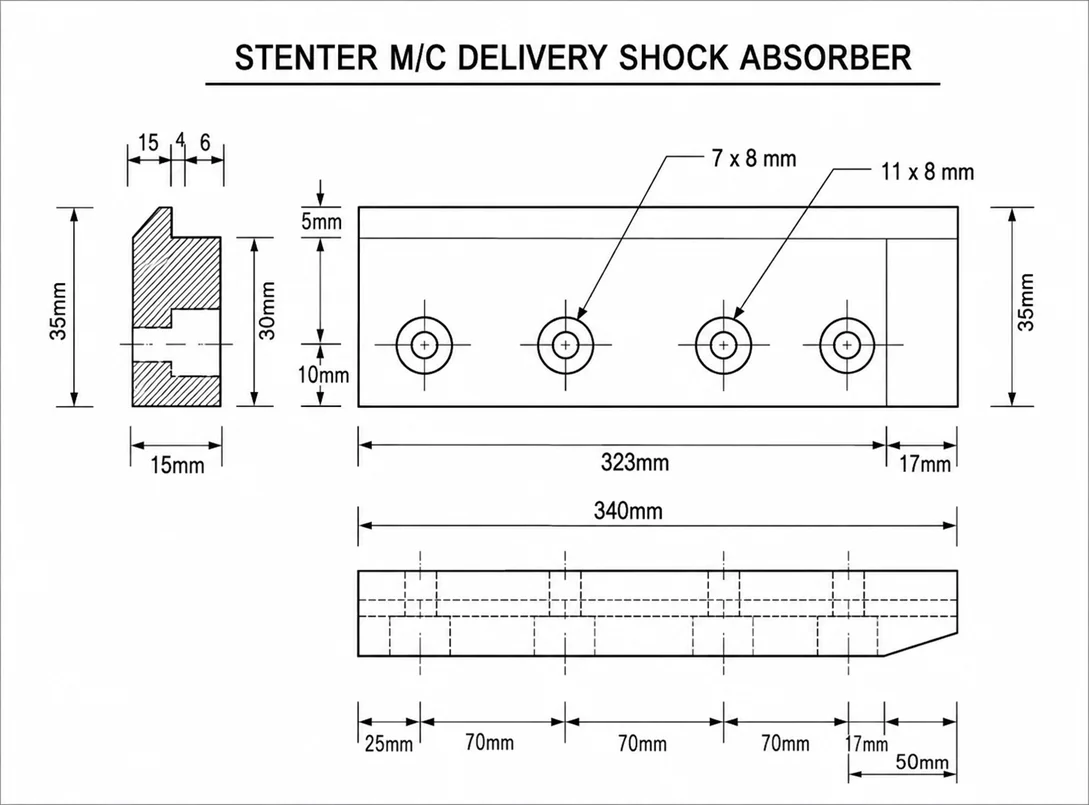 Delivery Shock Absorber for Stenter machine High Temp Grade